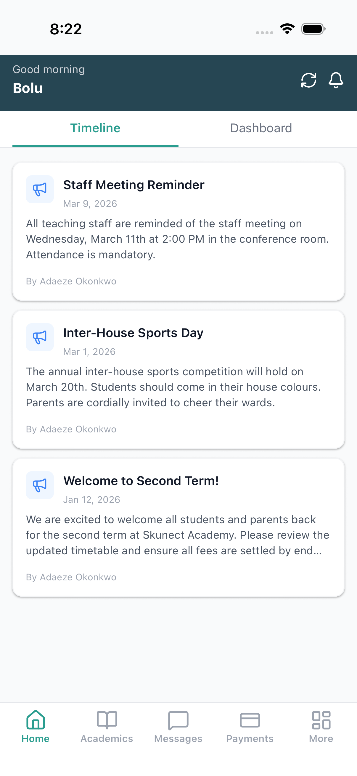 Teacher · Home